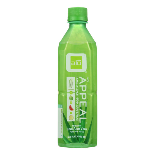 Alo Original Appeal Aloe Vera Juice Drink - Pomelo Lemon And Pink Grapefruit - Case Of 12 - 16.9 Fl Oz.