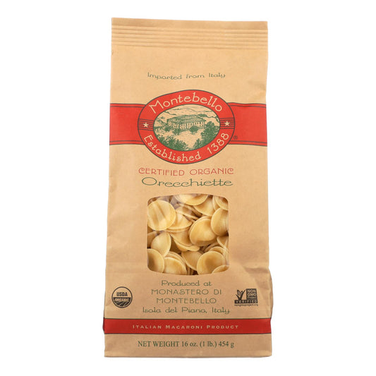 Montebello Organic Pasta - Orecchiette - Case Of 12 - 1 Lb.