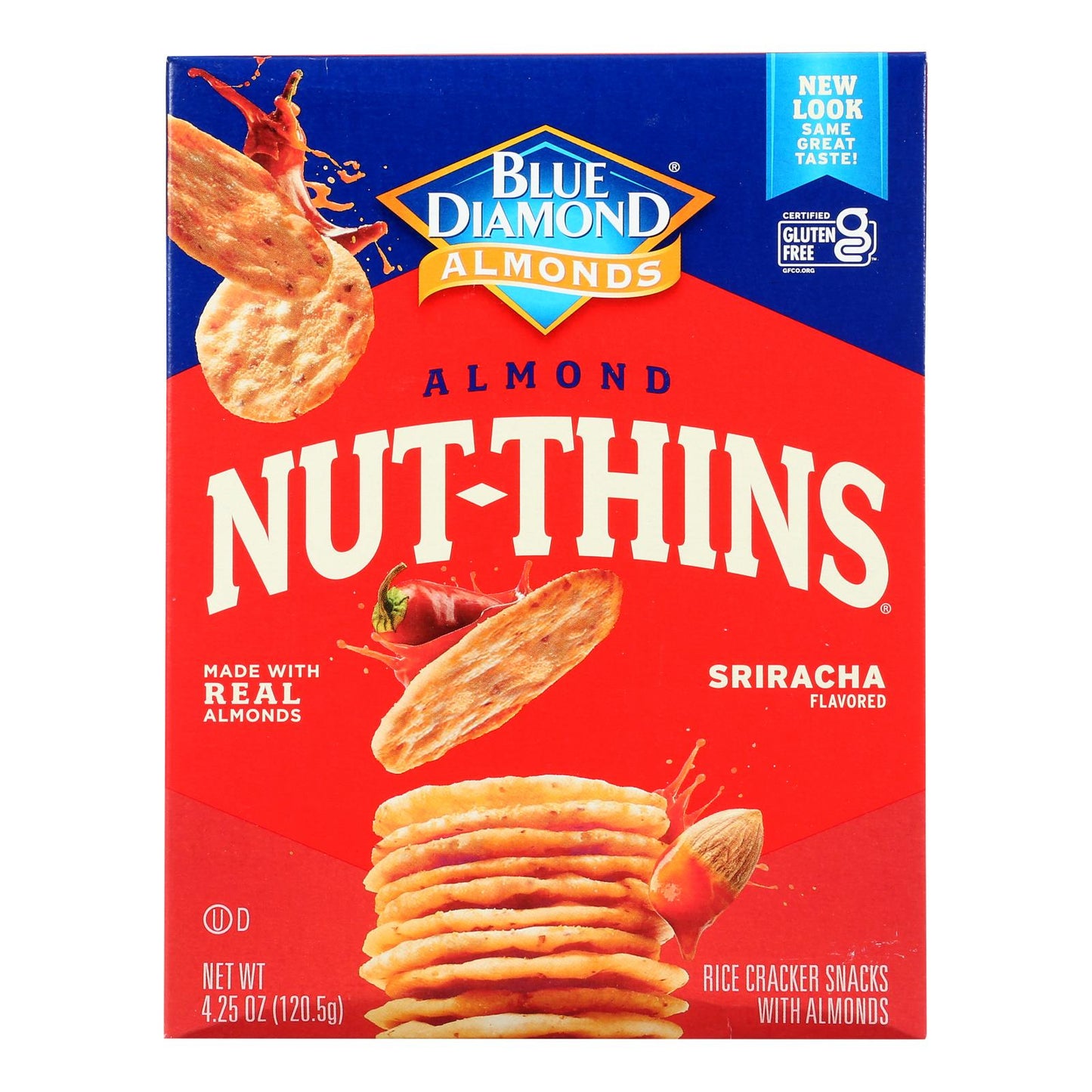 Blue Diamond - Nut Thins Sriracha - Case Of 6 - 4.25 Oz