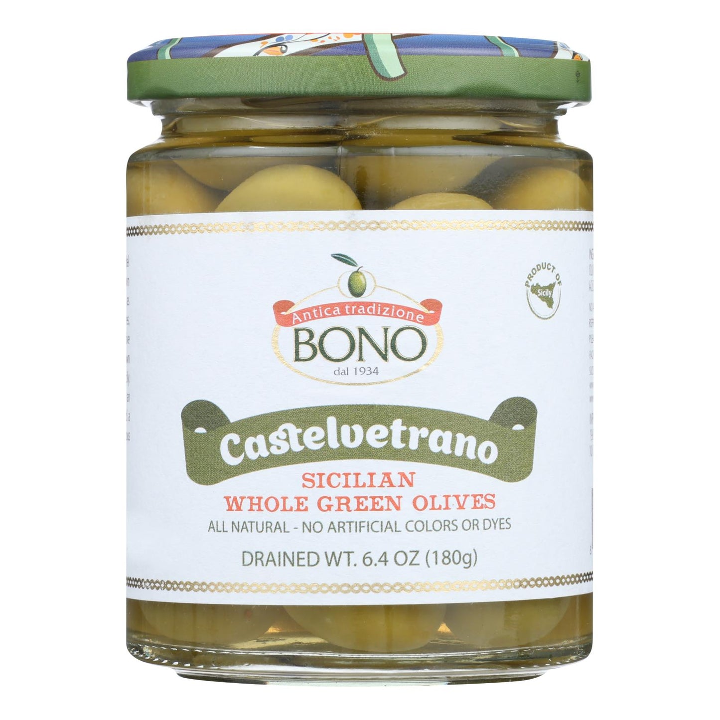 Bono - Olives Whole Green - Case Of 6-6.4 Oz