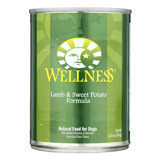 Wellness Pet Products Dog Food - Lamb And Sweet Potato Recipe - Case Of 12 - 12.5 Oz.