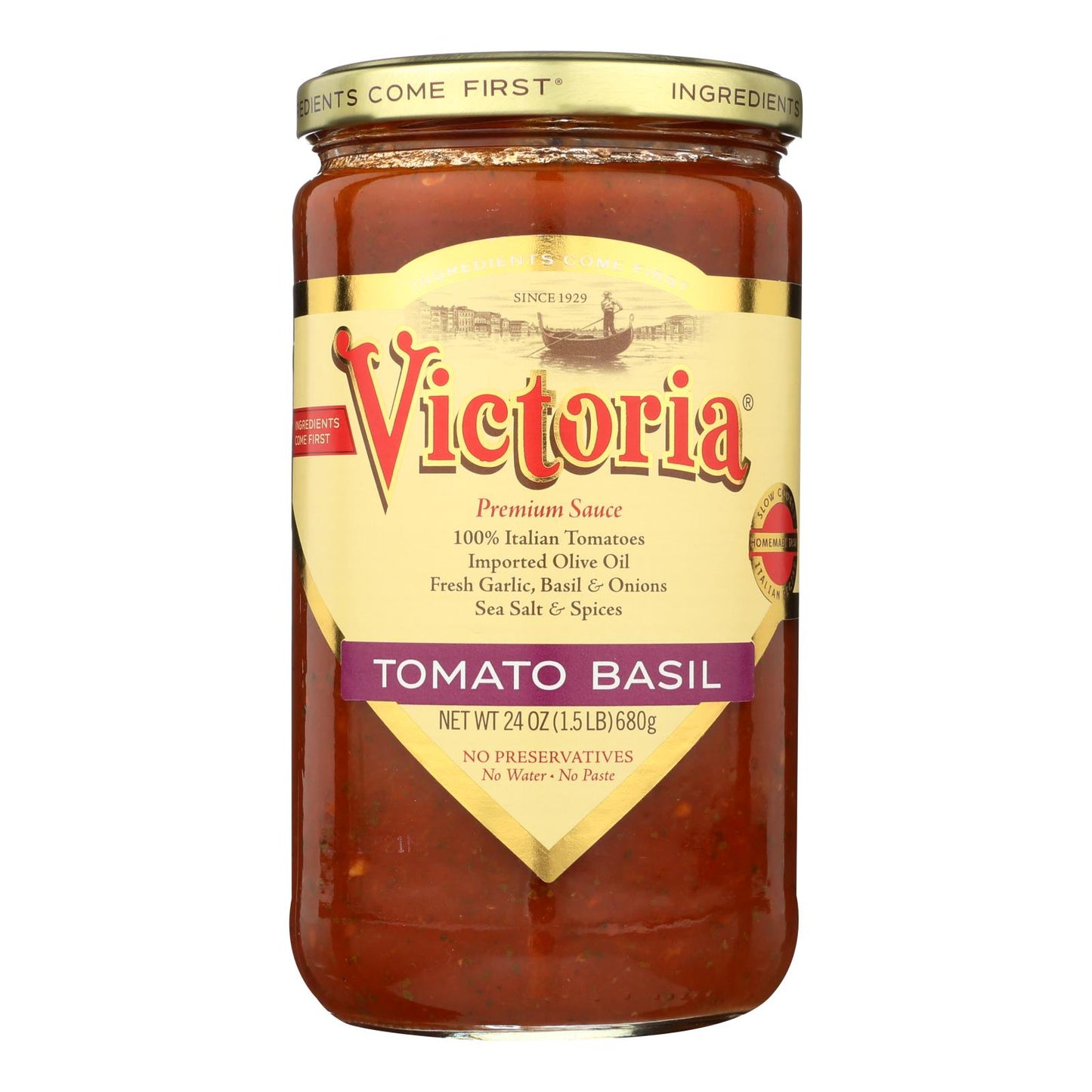 Victoria Tomato Basil Sauce - Case Of 6 - 24 Fl Oz.