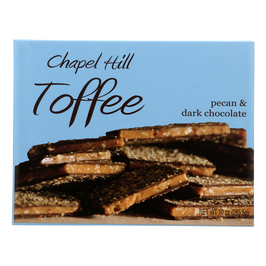 Chapel Hill Toffee - Toffee Pecan & Dark Chocolate - Case Of 12-10 Oz