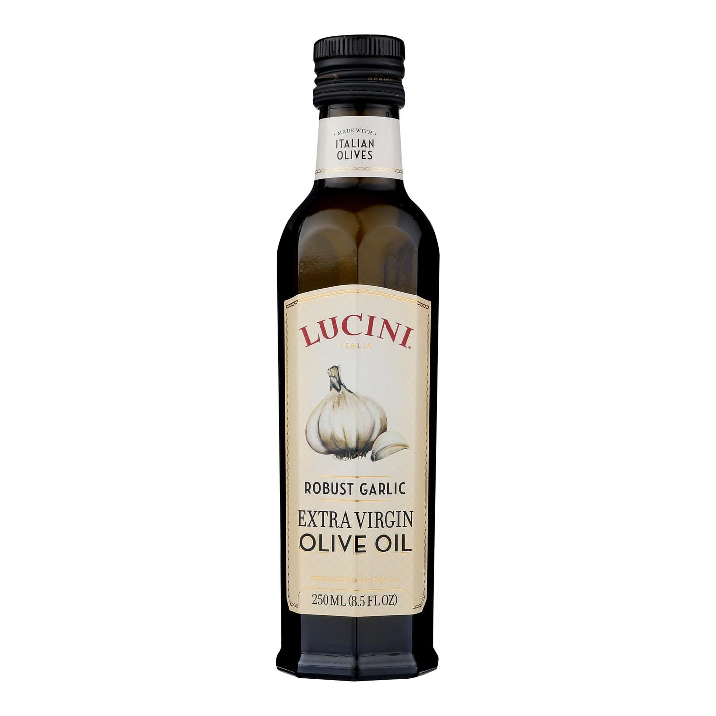 Lucini Italia Robust Garlic Extra Virgin Olive Oil - Case Of 6 - 8.5 Fl Oz.