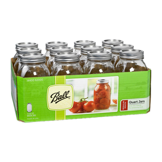 Ball Canning Jar Regular Mouth 32oz With Lid - Case Of 1 - 12 Count