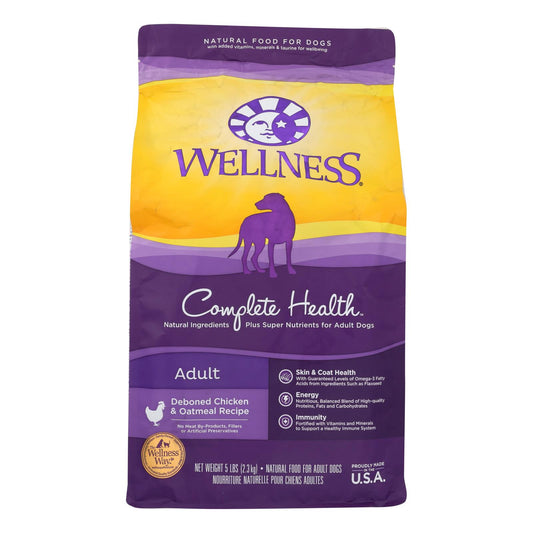 Wellness Pet Products Cat Food - Chicken And Oatmeal Recipe - Case Of 6 - 5 Lb.