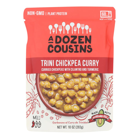 A Dozen Cousins - Ready To Eat Beans - Trini Chickpea Curry - Case Of 6 - 10 Oz.