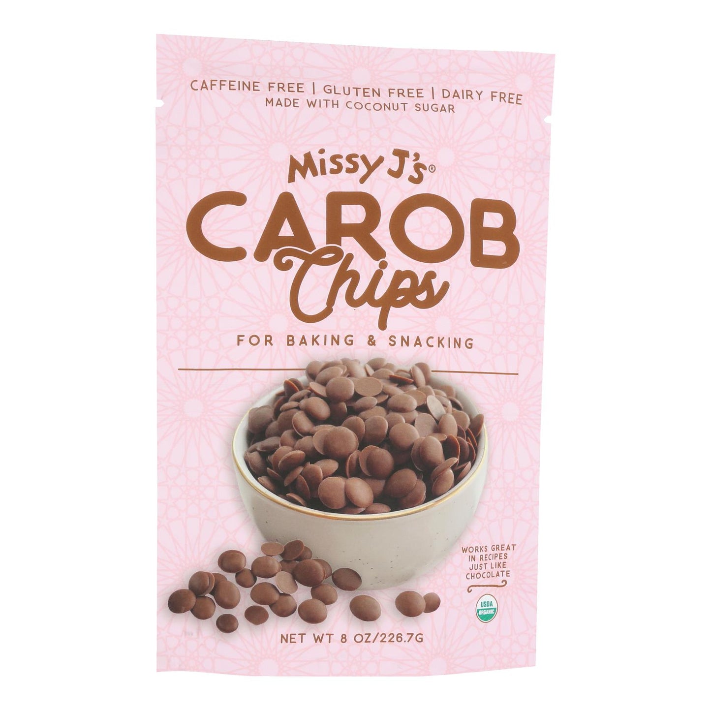 Missy Js - Carob Chips - Vegan - Case Of 6 - 8 Oz.