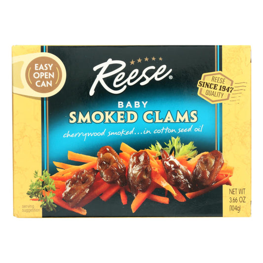 Reese Baby Clams - Smoked - 3.66 Oz - Case Of 10