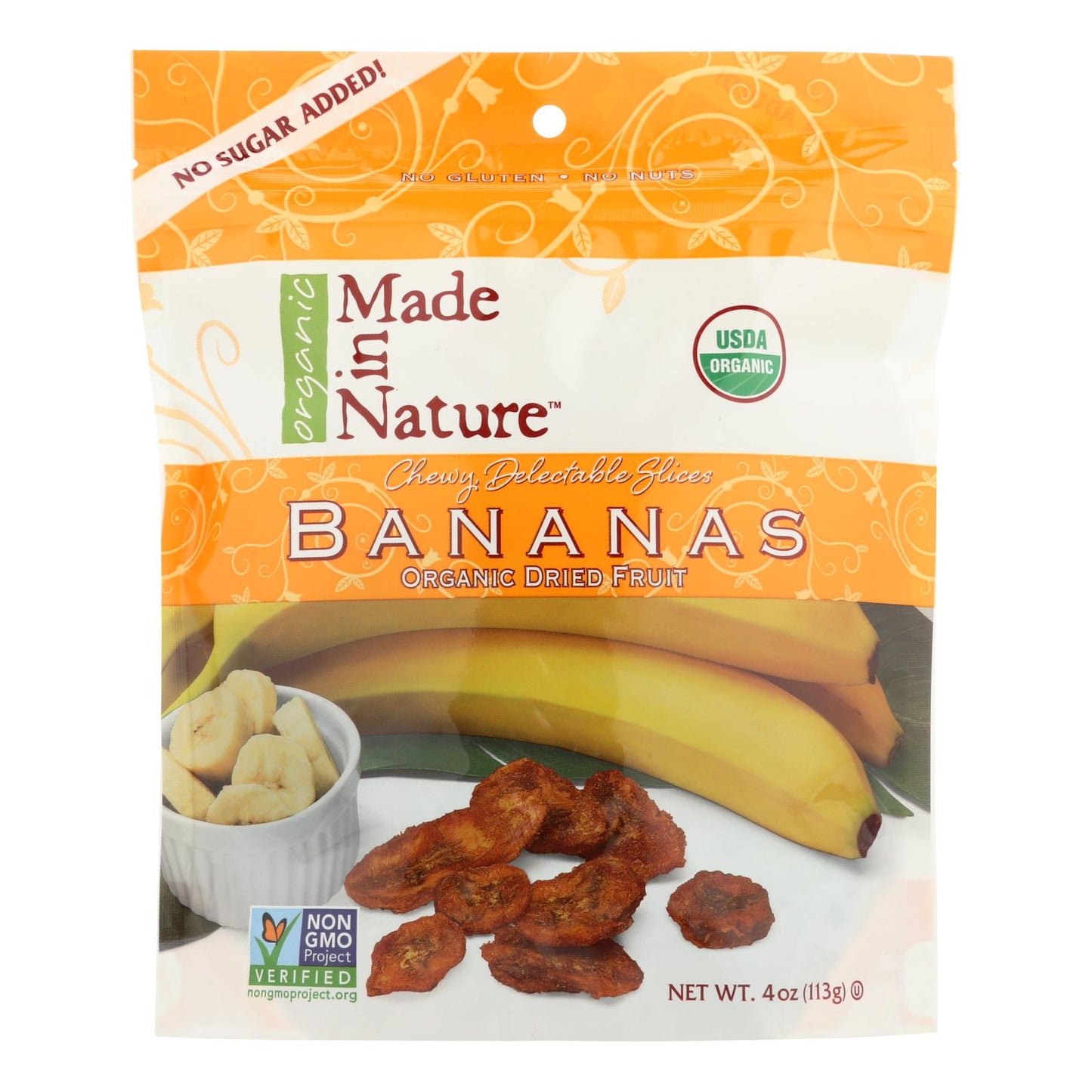 Made In Nature Bananas - Organic - Dried - Case Of 6 - 4 Oz