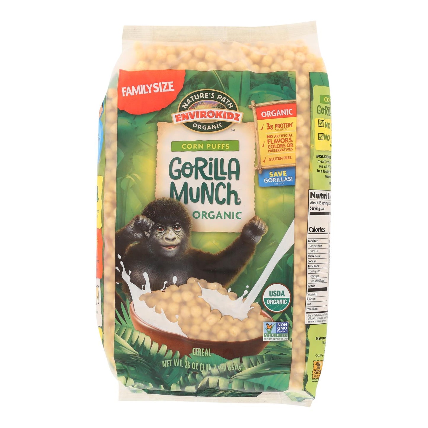 Envirokidz - Corn Puff - Gorilla Munch - Case Of 6 - 23 Oz.