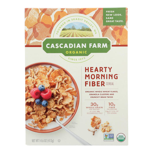 Cascadian Farm Organic Cereal - Hearty Morning - Case Of 10 - 14.6 Oz