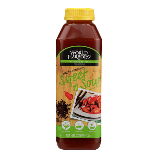 World Harbor Maui Mountain Hawaiian Style Sweet And Sour Sauce - Case Of 6 - 16 Fl Oz.