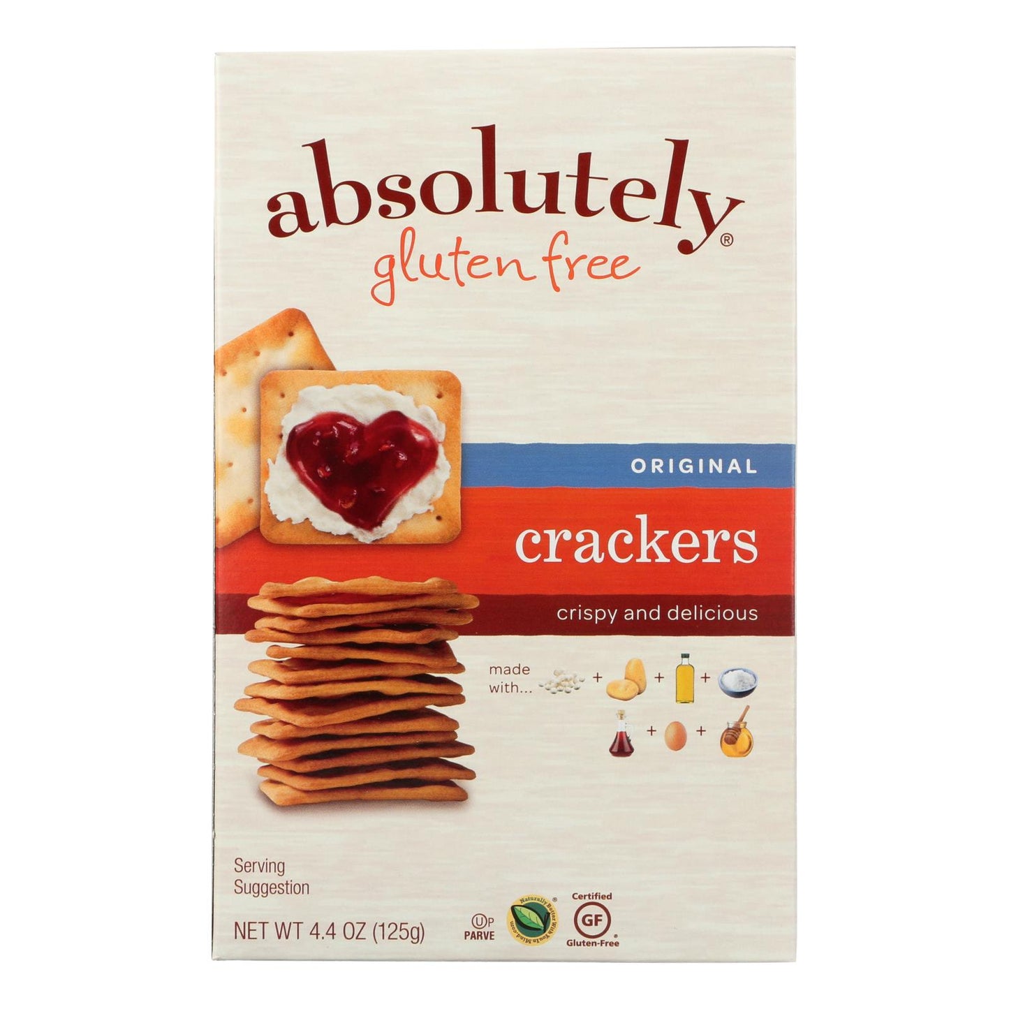 Absolutely Gluten Free - Crackers - Original - Case Of 12 - 4.4 Oz.