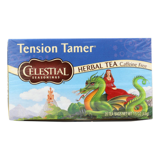 Celestial Seasonings Tension Tamer Herbal Tea Caffeine Free - 20 Tea Bags - Case Of 6