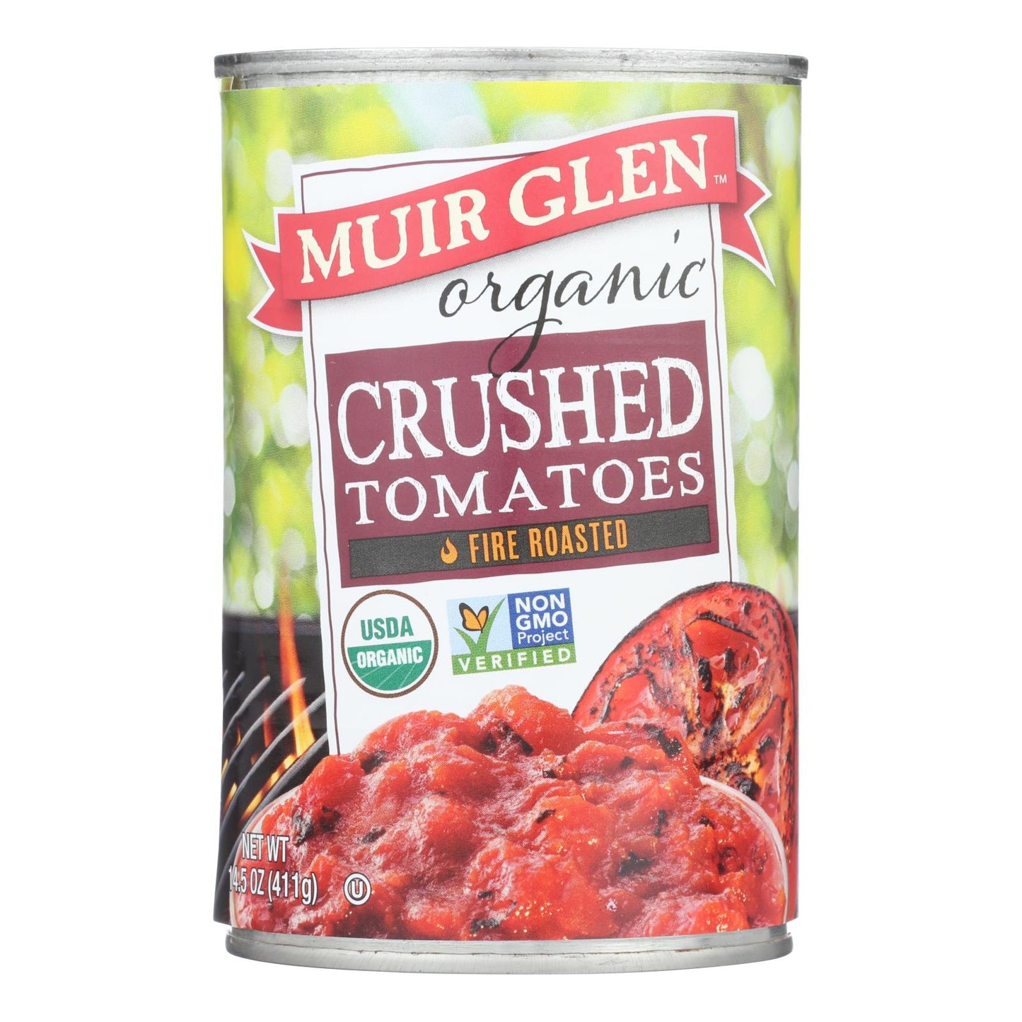 Muir Glen Fire Roasted Crushed Tomatoes - Tomato - Case Of 12 - 14.5 Oz.