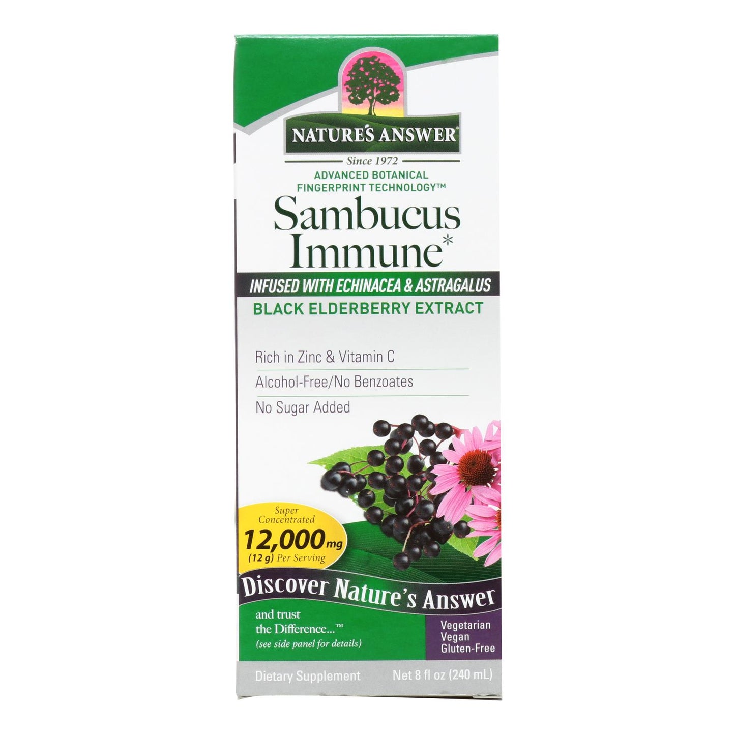 Nature's Answer - Sambucus Immune Support - 8 Oz