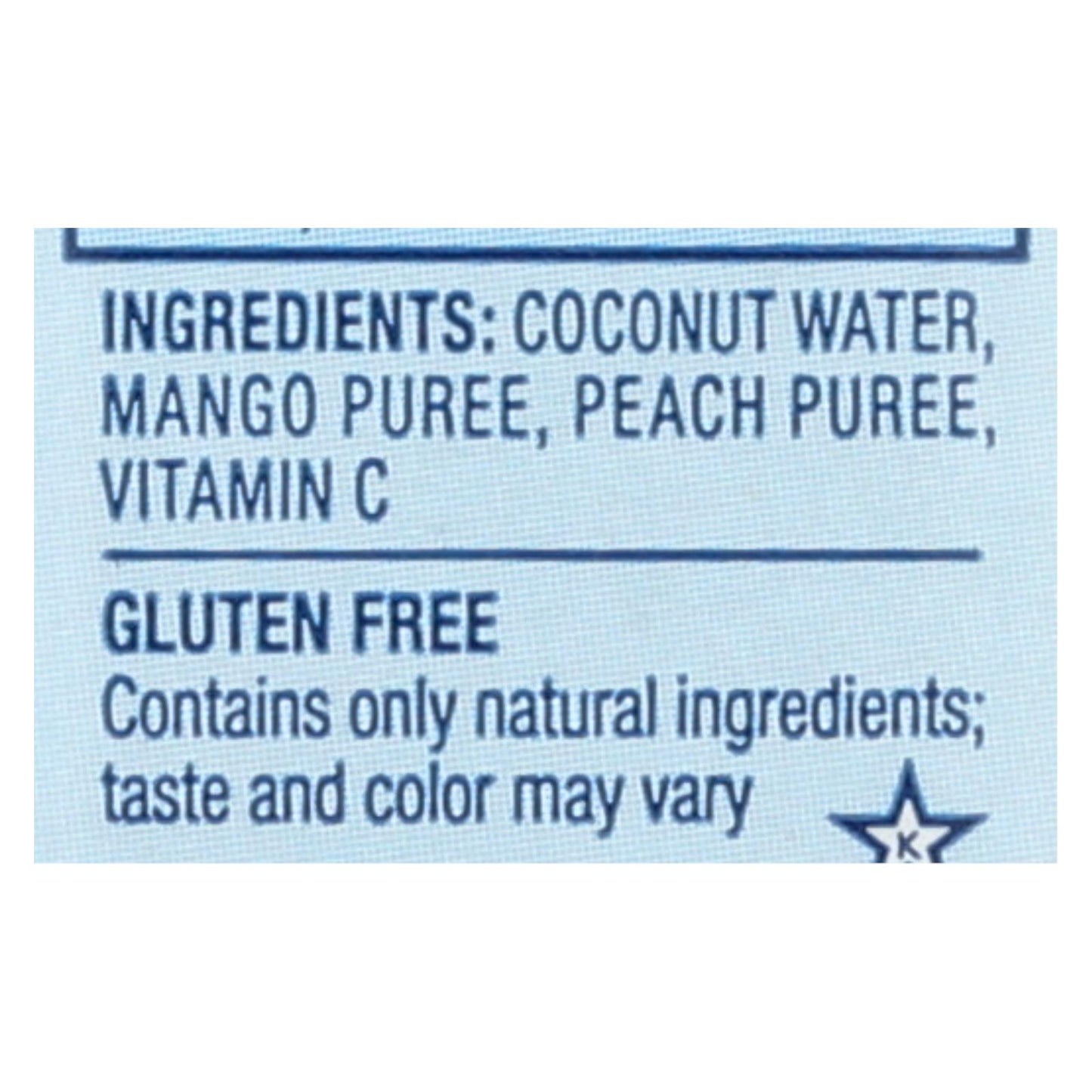 Vita Coco Coconut Water - Peach And Mango - Case Of 12 - 500 Ml | OnlyNaturals.us