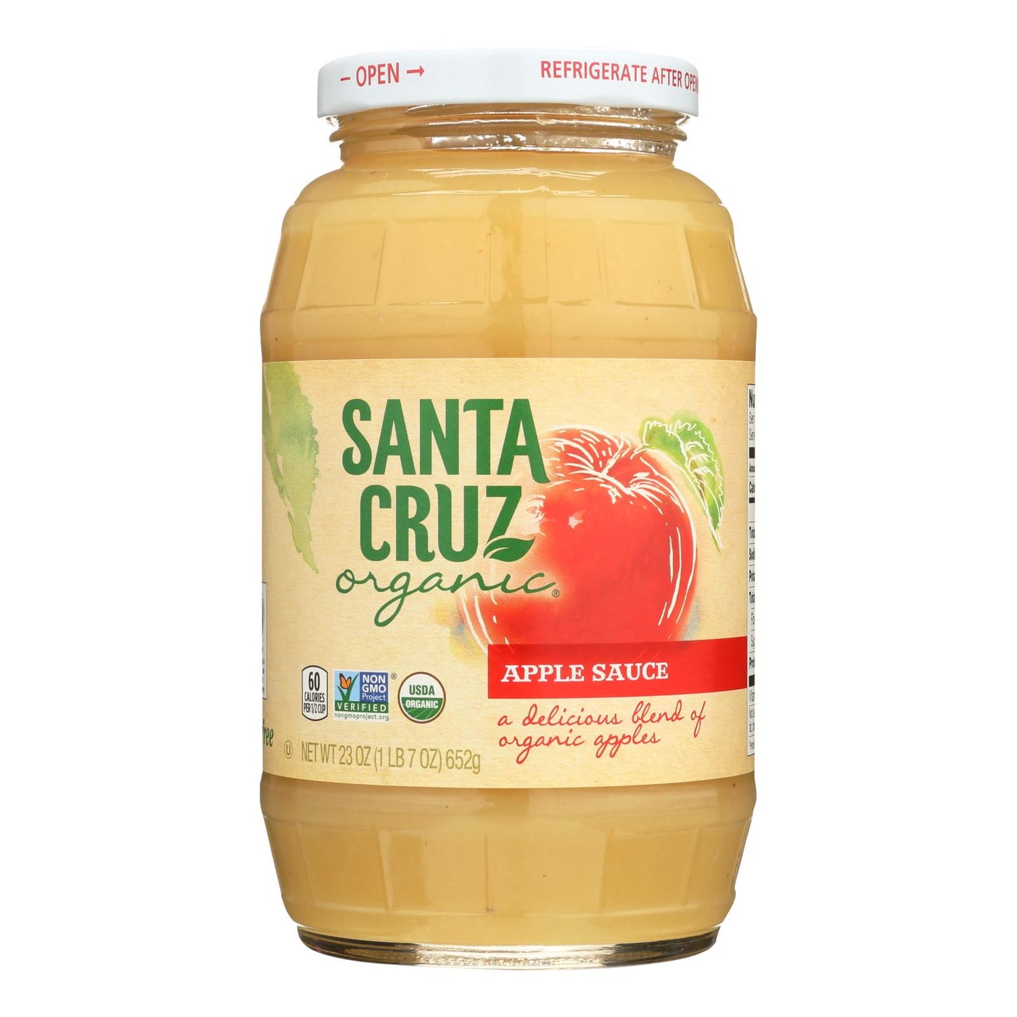 Santa Cruz Organic Apple Sauce - Case Of 12 - 23 Oz. | OnlyNaturals.us