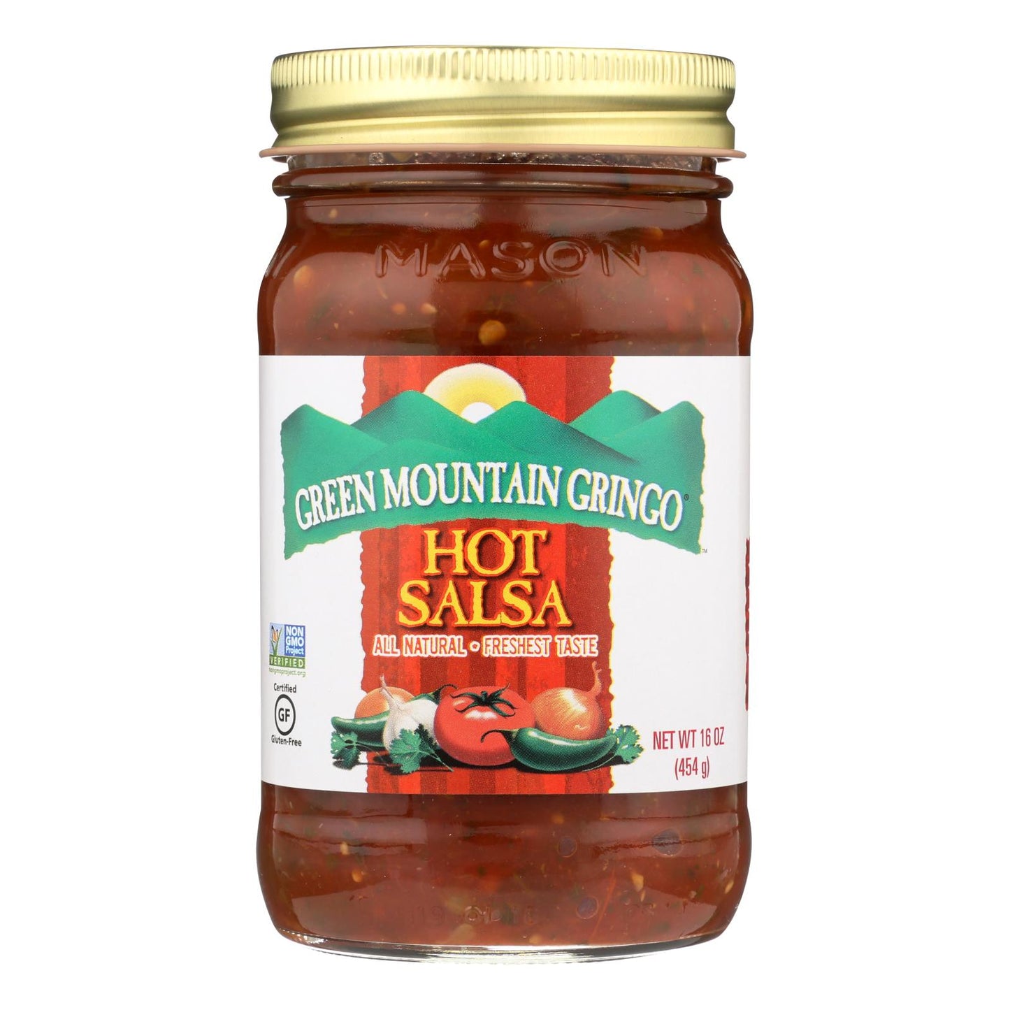 Green Mountain Gringo Hot Salsa - Case Of 12 - 16 Oz. | OnlyNaturals.us