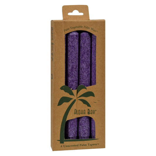 Aloha Bay - Palm Tapers - Violet - 4 Candles | OnlyNaturals.us