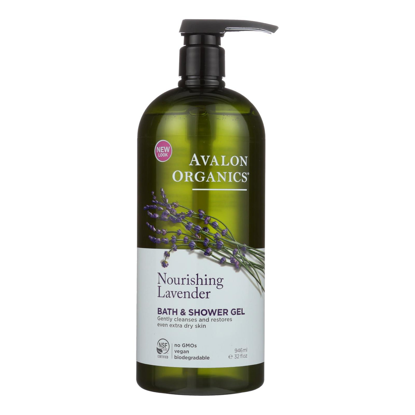 Avalon Organics Bath And Shower Gel Lavender - 32 Fl Oz | OnlyNaturals.us