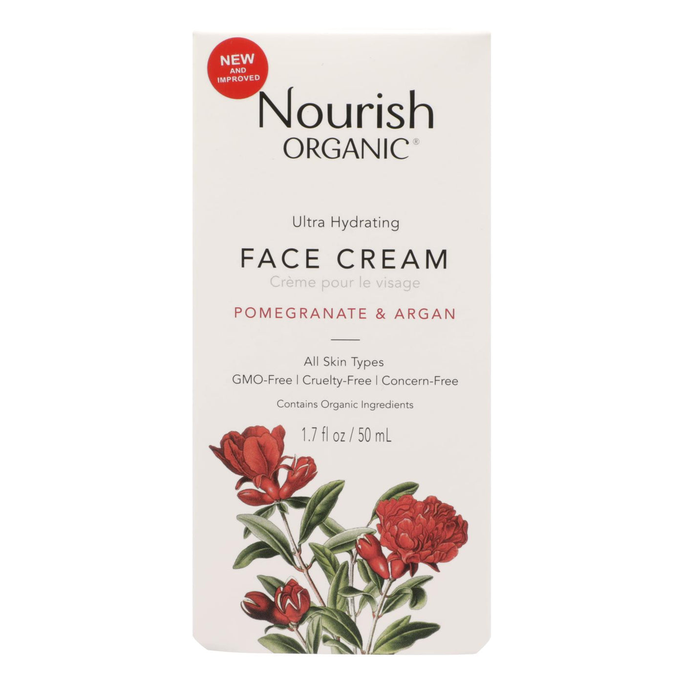 Nourish Facial Cream - Organic - Ultra-hydrating - Argan And Pomegranate - 1.7 Oz - 1 Each | OnlyNaturals.us
