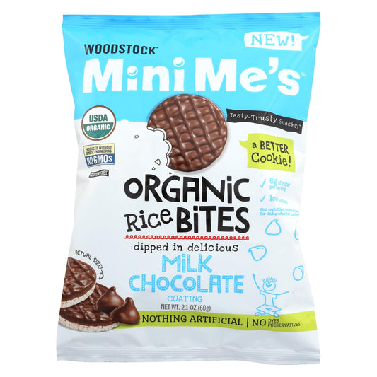 Woodstock Organic Milk Chocolate Rice Bites - Case Of 8 - 2.1 Oz | OnlyNaturals.us