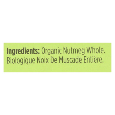 Spicely Organics - Organic Nutmeg - Whole - Case Of 6 - 0.1 Oz. - OnlyNaturals