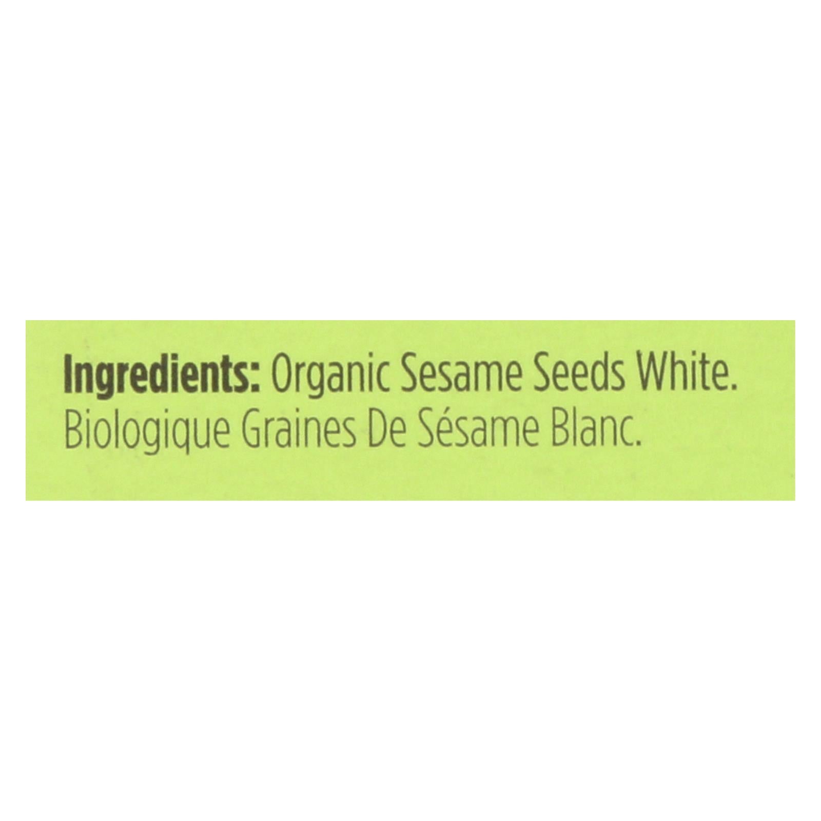 Spicely Organics - Organic Sesame Seed - White - Case Of 6 - 0.45 Oz. - OnlyNaturals