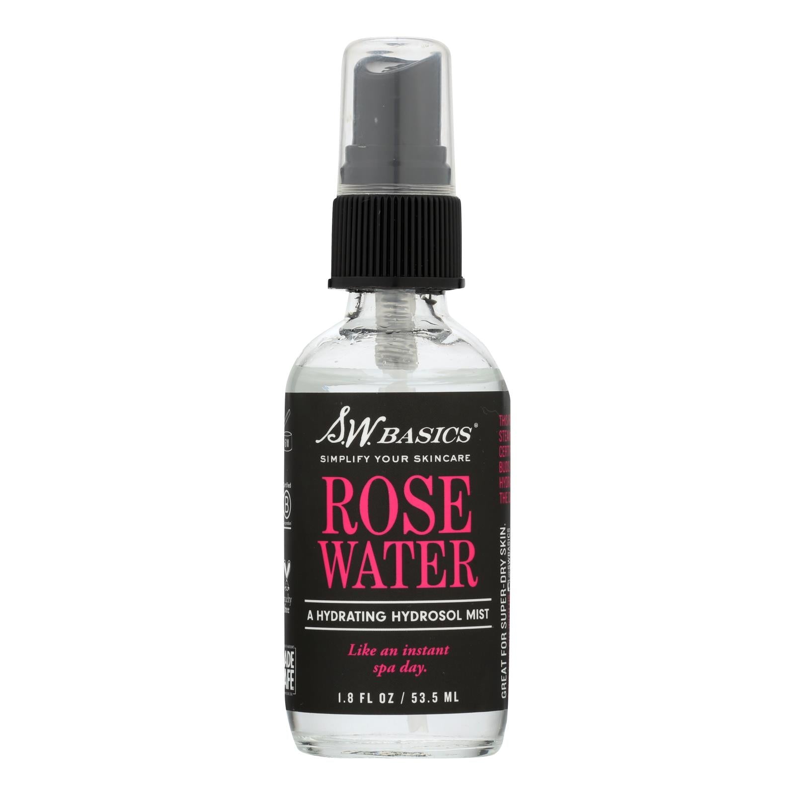 S.w. Basics - Rose Water - 1.8 Fl Oz. - OnlyNaturals