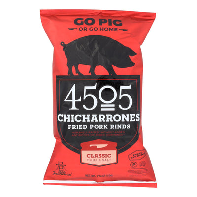 4505 - Pork Rinds - Chicharones - Chili - Salt - Case Of 12 - 2.5 Oz - OnlyNaturals