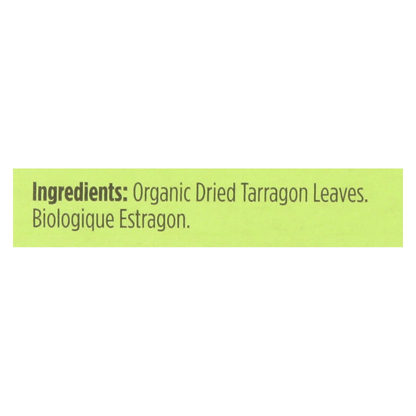 Spicely Organics - Organic Tarragon - Case Of 6 - 0.1 Oz. | OnlyNaturals.us