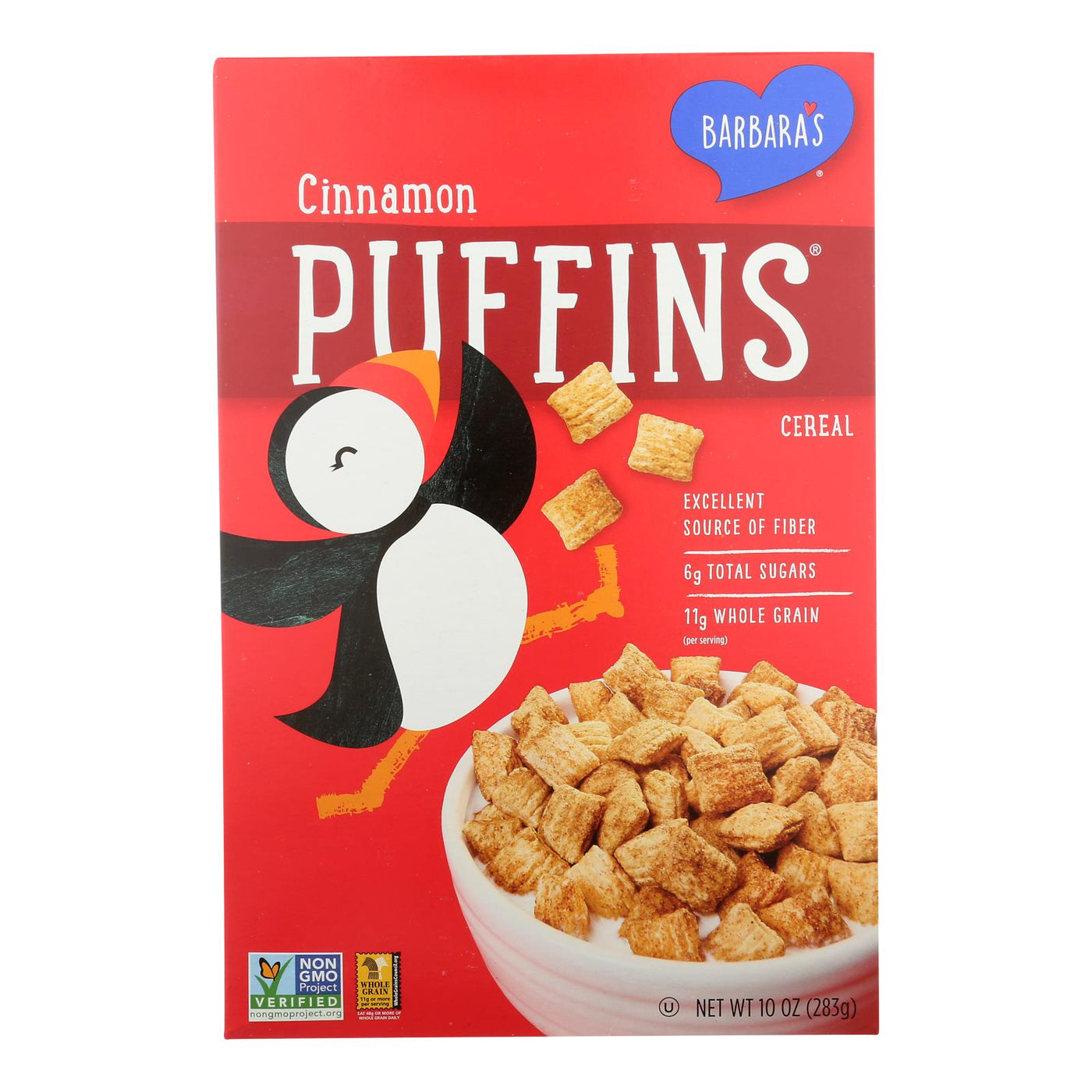 Barbara's Bakery - Puffins Cereal - Cinnamon - Case Of 12 - 10 Oz. | OnlyNaturals.us