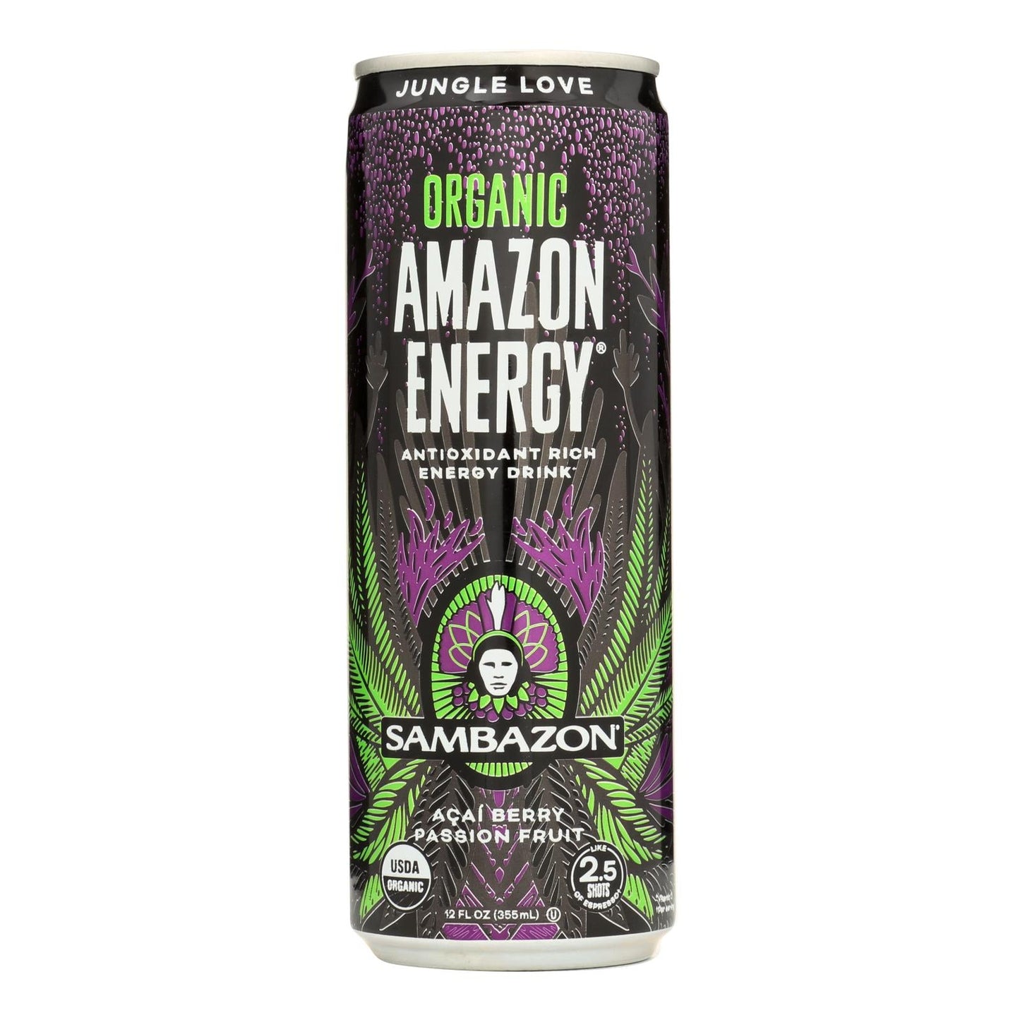 Sambazon Organic Amazon Energy Drink - Jungle Love - Case Of 12 - 12 Fl Oz - OnlyNaturals