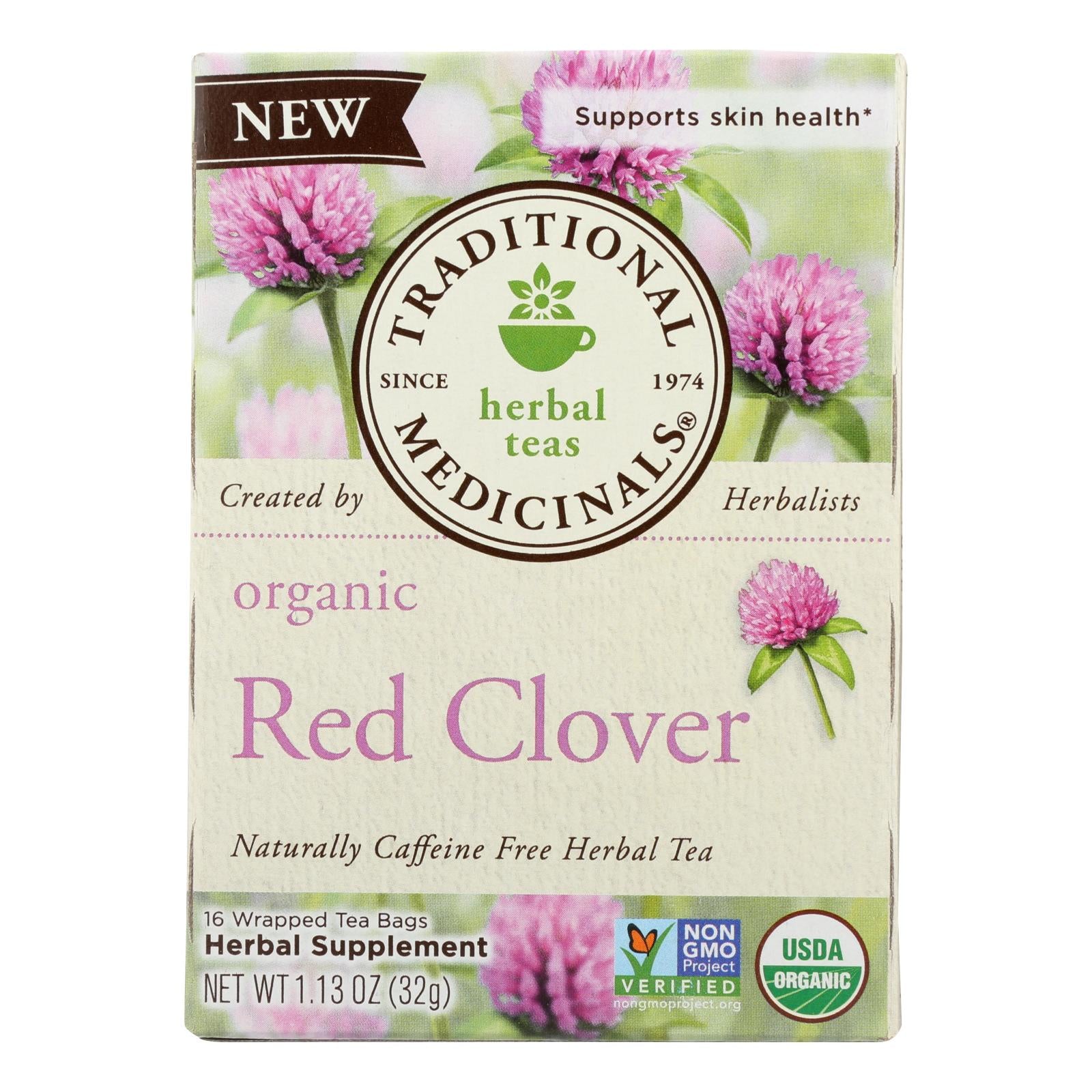 Traditional Medicinals - Herb Tea Red Clover - Case Of 6 - 16 Bag | OnlyNaturals.us