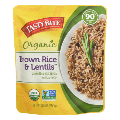 Tasty Bite Brown Rice & Lentils  - Case Of 6 - 8.8 Oz | OnlyNaturals.us