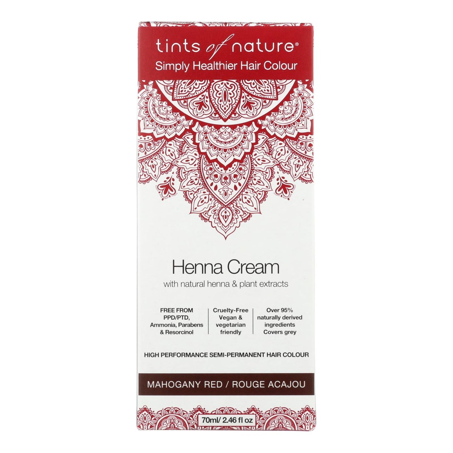 Tints Of Nature - Henna Cream Mahogany Red - 2.46 Fz | OnlyNaturals.us