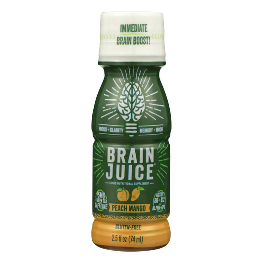 Brain Juice - Brain Juice Peach Mango - Case Of 12 - 2.5 Fz | OnlyNaturals.us