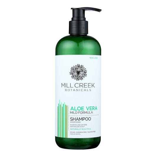 Mill Creek Botanicals Aloe Vera Shampoo Hydrates And  - 1 Each - 14 Fz | OnlyNaturals.us