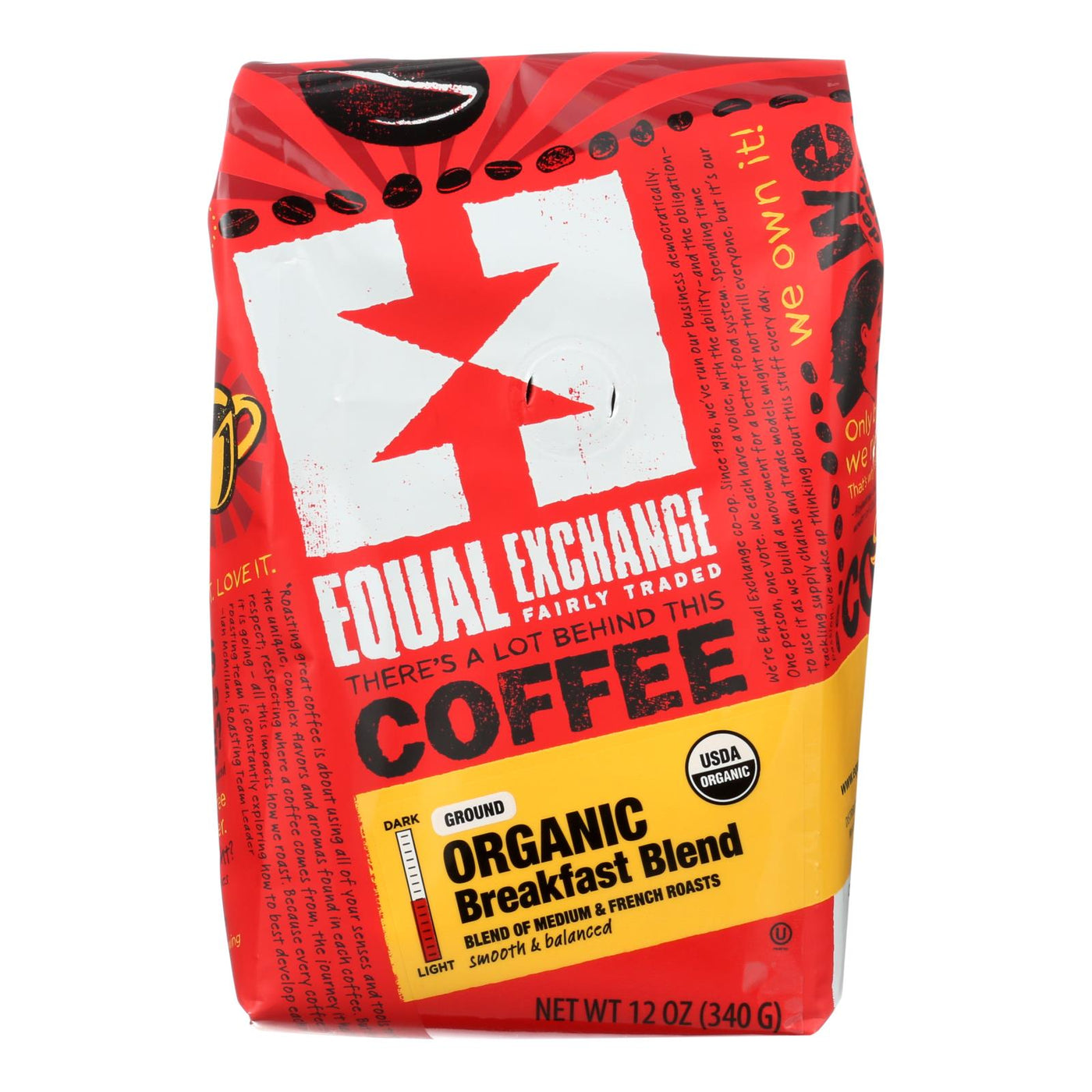Equal Exchange Organic Drip Coffee - Breakfast Blend - Case Of 6 - 12 Oz. | OnlyNaturals.us