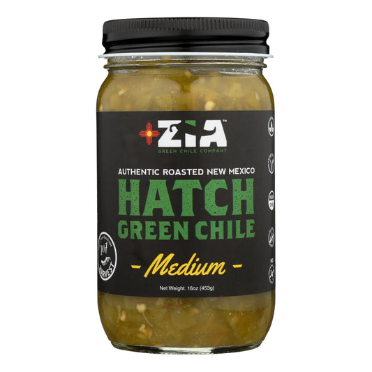 Zia Green Chile Company - Green Chile Medium Hatch - Case Of 6 - 16 Oz - OnlyNaturals
