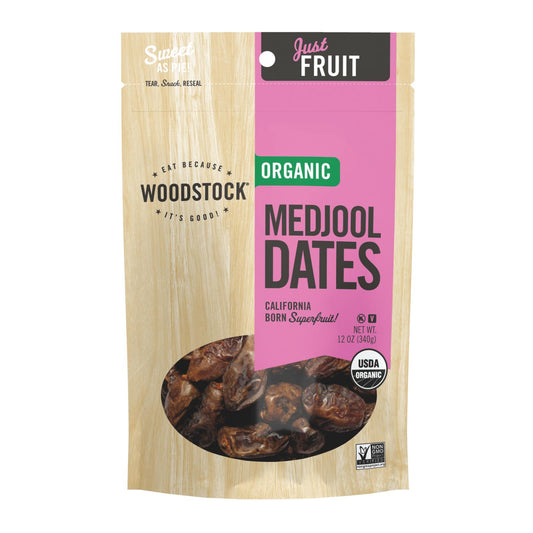 Woodstock Organic Unsweetened Medjool Dates - Case Of 8 - 12 Oz | OnlyNaturals.us