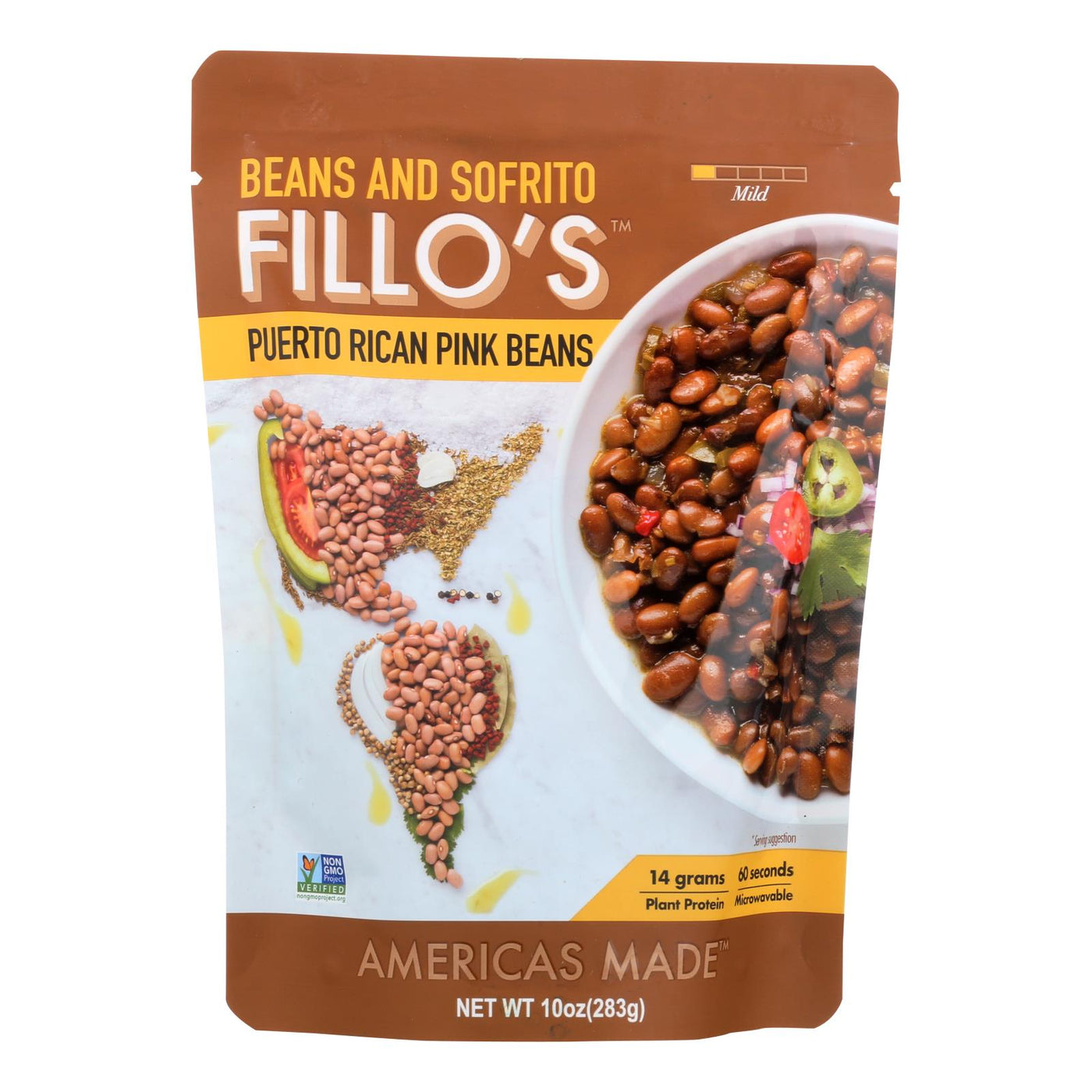 Fillo's Beans - Puerto Rican Pink Beans - Case Of 6 - 10 Oz. | OnlyNaturals.us