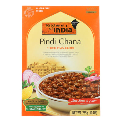 Kitchen Of India Dinner - Chick Peas Curry - Pindi Chana - 10 Oz - Case Of 6 | OnlyNaturals.us