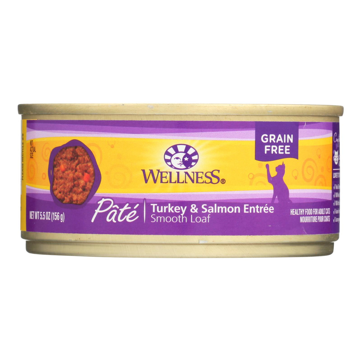Wellness Pet Products Cat Food - Turkey And Salmon Recipe - Case Of 24 - 5.5 Oz. | OnlyNaturals.us
