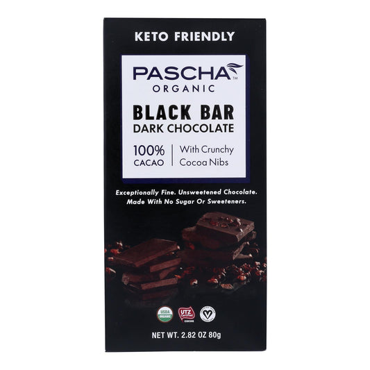 Pascha - Bar Dark Chocolate  100% Nibs - Case Of 10 - 2.82 Oz | OnlyNaturals.us