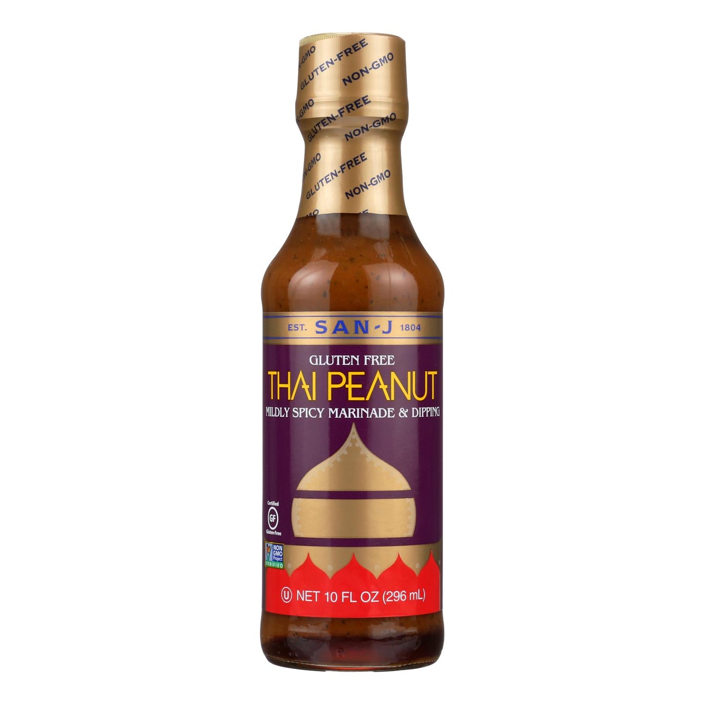 San - J Cooking Sauce - Thai Peanut - Case Of 6 - 10 Fl Oz. | OnlyNaturals.us