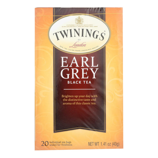 Twinings Tea Earl Grey Tea - Black Tea - Case Of 6 - 20 Bags | OnlyNaturals.us