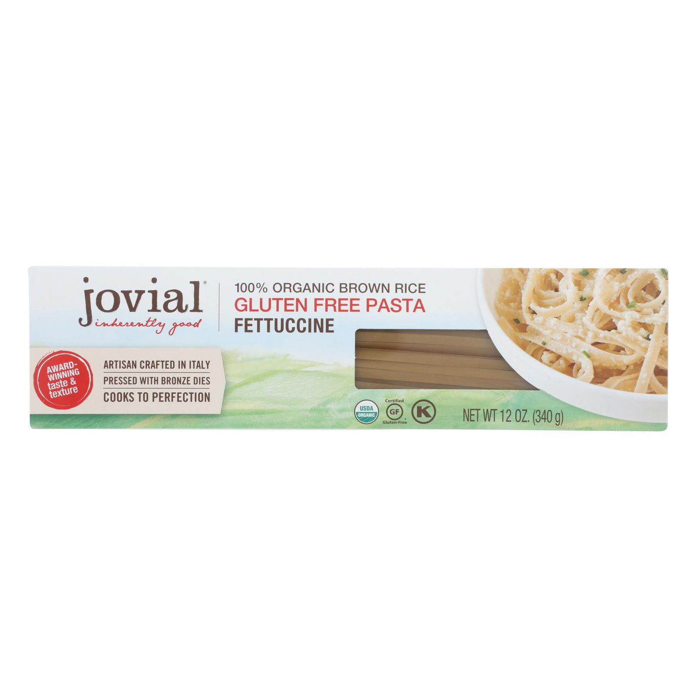 Jovial - Organic Brown Rice Pasta - Fettuccine - Case Of 12 - 12 Oz. | OnlyNaturals.us